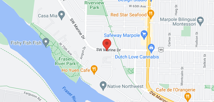map of 1676 SW MARINE DRIVE